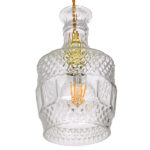 GLOBOSTAR® WHISKEY 01513 Vintage Κρεμαστό Φωτιστικό Οροφής με Ντουί 1 x E27 AC 220-240V IP20 - Διάφανο - Μ13 x Π13 x Υ22cm - Image 6