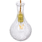 GLOBOSTAR® WHISKEY 01514 Vintage Κρεμαστό Φωτιστικό Οροφής με Ντουί 1 x E27 AC 220-240V IP20 - Διάφανο - Μ14 x Π14 x Υ23cm - Image 4