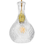 GLOBOSTAR® WHISKEY 01514 Vintage Κρεμαστό Φωτιστικό Οροφής με Ντουί 1 x E27 AC 220-240V IP20 - Διάφανο - Μ14 x Π14 x Υ23cm - Image 6