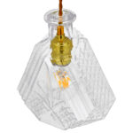 GLOBOSTAR® WHISKEY 01515 Vintage Κρεμαστό Φωτιστικό Οροφής με Ντουί 1 x E27 AC 220-240V IP20 - Διάφανο - Μ11 x Π11 x Υ20cm - Image 4