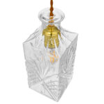 GLOBOSTAR® WHISKEY 01516 Vintage Κρεμαστό Φωτιστικό Οροφής με Ντουί 1 x E27 AC 220-240V IP20 - Διάφανο - Μ10 x Π10 x Υ24cm - Image 4