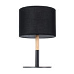 GLOBOSTAR® BRONX 01519 Μοντέρνο Επιτραπέζιο Φωτιστικό Πορτατίφ με Ντουί 1 x E27 AC 220-240V IP20 - Μαύρο & Μπεζ - Μ25 x Π25 x Υ40cm - Image 5