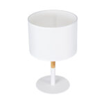 GLOBOSTAR® BRONX 01520 Μοντέρνο Επιτραπέζιο Φωτιστικό Πορτατίφ με Ντουί 1 x E27 AC 220-240V IP20 - Λευκό & Μπεζ - Μ25 x Π25 x Υ40cm - Image 6