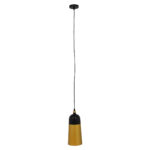 GLOBOSTAR® PALAZZO 01523 Μοντέρνο Κρεμαστό Φωτιστικό Οροφής με Ντουί 1 x E27 AC 220-240V IP20 - Μαύρο & Χρυσό - Μ14 x Π14 x Υ34cm - Image 4