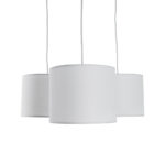 GLOBOSTAR® RAMSON 01526 Μοντέρνο Κρεμαστό Φωτιστικό Οροφής με Ντουί 3 x E27 AC 220-240V IP20 - Λευκό & Μπεζ - Μ65 x Π65 x Υ20cm - Image 5