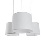 GLOBOSTAR® RAMSON 01526 Μοντέρνο Κρεμαστό Φωτιστικό Οροφής με Ντουί 3 x E27 AC 220-240V IP20 - Λευκό & Μπεζ - Μ65 x Π65 x Υ20cm - Image 6