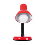GLOBOSTAR® STUDENT 01535 Μοντέρνο Επιτραπέζιο Φωτιστικό Πορτατίφ με Ντουί 1 x E27 AC 220-240V IP20 - Κόκκινο & Μαύρο - Μ12 x Π12 x Υ32cm - Image 4