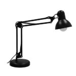GLOBOSTAR® DESK 01538 Μοντέρνο Επιτραπέζιο Φωτιστικό Πορτατίφ με Ντουί 1 x E27 AC 220-240V IP20 - Μαύρο - Μ15 x Π15 x Υ67cm - Image 3
