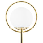 GLOBOSTAR® VERSAILLES 01541 Μοντέρνο Επιδαπέδιο Φωτιστικό με Ντουί 1 x E27 AC 220-240V IP20 - Χρυσό & Λευκό - Μ25 x Π25 x Υ150cm - Image 5