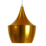 GLOBOSTAR® SHANGHAI 01544 Μοντέρνο Κρεμαστό Φωτιστικό Οροφής με Ντουί 1 x E27 AC 220-240V IP20 - Χρυσό Πλατίνα - Μ24 x Π24 x Υ30cm - Image 3