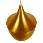 GLOBOSTAR® SHANGHAI 01544 Μοντέρνο Κρεμαστό Φωτιστικό Οροφής με Ντουί 1 x E27 AC 220-240V IP20 - Χρυσό Πλατίνα - Μ24 x Π24 x Υ30cm - Image 4