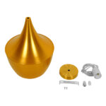 GLOBOSTAR® SHANGHAI 01544 Μοντέρνο Κρεμαστό Φωτιστικό Οροφής με Ντουί 1 x E27 AC 220-240V IP20 - Χρυσό Πλατίνα - Μ24 x Π24 x Υ30cm - Image 6