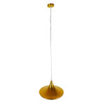 GLOBOSTAR® SHANGHAI 01545 Μοντέρνο Κρεμαστό Φωτιστικό Οροφής με Ντουί 1 x E27 AC 220-240V IP20 - Χρυσό - Μ37 x Π37 x Υ20cm - Image 2