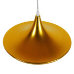 GLOBOSTAR® SHANGHAI 01545 Μοντέρνο Κρεμαστό Φωτιστικό Οροφής με Ντουί 1 x E27 AC 220-240V IP20 - Χρυσό - Μ37 x Π37 x Υ20cm - Image 4