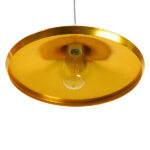 GLOBOSTAR® SHANGHAI 01545 Μοντέρνο Κρεμαστό Φωτιστικό Οροφής με Ντουί 1 x E27 AC 220-240V IP20 - Χρυσό - Μ37 x Π37 x Υ20cm - Image 5
