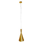 GLOBOSTAR® SHANGHAI 01546 Μοντέρνο Κρεμαστό Φωτιστικό Οροφής με Ντουί 1 x E27 AC 220-240V IP20 - Χρυσό - Μ18 x Π18 x Υ38.5cm - Image 2