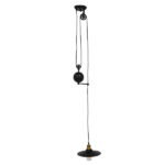 GLOBOSTAR® CARILO 01549 Vintage Κρεμαστό Φωτιστικό Οροφής με Ντουί 1 x E27 AC 220-240V IP20 - Μαύρο & Χρυσό - Μ32 x Π26 x Υ120cm - Image 3