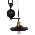 GLOBOSTAR® CARILO 01549 Vintage Κρεμαστό Φωτιστικό Οροφής με Ντουί 1 x E27 AC 220-240V IP20 - Μαύρο & Χρυσό - Μ32 x Π26 x Υ120cm - Image 4