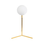 GLOBOSTAR® ELFIS 01551 Μοντέρνο Επιτραπέζιο Φωτιστικό Πορτατίφ με Ντουί 1 x E27 AC 220-240V IP20 - Χρυσό & Λευκό - Μ15 x Π15 x Υ53cm - Image 4