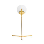 GLOBOSTAR® ELFIS 01551 Μοντέρνο Επιτραπέζιο Φωτιστικό Πορτατίφ με Ντουί 1 x E27 AC 220-240V IP20 - Χρυσό & Λευκό - Μ15 x Π15 x Υ53cm - Image 6