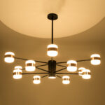 GLOBOSTAR® ORNATE 01553 Μοντέρνο Φωτιστικό Οροφής LED 104W 8320lm 360° AC 220-240V IP20 Φυσικό Λευκό 4500K - Lumileds SMD Chip - Μαύρο & Χάλκινο - Μ65 x Π65 x Υ70cm - 2 Χρόνια Εγγύηση - Image 3