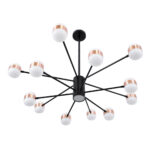 GLOBOSTAR® ORNATE 01553 Μοντέρνο Φωτιστικό Οροφής LED 104W 8320lm 360° AC 220-240V IP20 Φυσικό Λευκό 4500K - Lumileds SMD Chip - Μαύρο & Χάλκινο - Μ65 x Π65 x Υ70cm - 2 Χρόνια Εγγύηση - Image 6