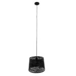 GLOBOSTAR® ACCADEMIA 01556 Μοντέρνο Κρεμαστό Φωτιστικό Οροφής με Ντουί 1 x E27 AC 220-240V IP20 - Μαύρο - Μ35 x Π35 x Υ25cm - Image 2