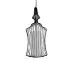 GLOBOSTAR® LILY 01559 Vintage Κρεμαστό Φωτιστικό Οροφής με Ντουί 1 x E27 AC 220-240V IP20 - Μαύρο & Λευκό - Μ25 x Π25 x Υ61cm - Image 2