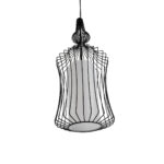GLOBOSTAR® LILY 01559 Vintage Κρεμαστό Φωτιστικό Οροφής με Ντουί 1 x E27 AC 220-240V IP20 - Μαύρο & Λευκό - Μ25 x Π25 x Υ61cm - Image 5