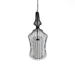 GLOBOSTAR® LILY 01559 Vintage Κρεμαστό Φωτιστικό Οροφής με Ντουί 1 x E27 AC 220-240V IP20 - Μαύρο & Λευκό - Μ25 x Π25 x Υ61cm - Image 6