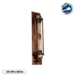 GLOBOSTAR® BESPOKE 01565 Vintage Φωτιστικό Τοίχου - Απλίκα με Ντουί 2 x E27 AC 220-240V IP20 - Χάλκινο Εφέ Σκουριάς - Μ10 x Π11 x Υ47cm