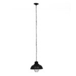 GLOBOSTAR® HARROW 01571 Vintage Κρεμαστό Φωτιστικό Οροφής με Ντουί 1 x E27 AC 220-240V IP20 - Μαύρο - Μ33 x Π33 x Υ32cm - Image 2