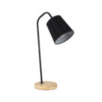 GLOBOSTAR® BARNABY 01573 Μοντέρνο Επιτραπέζιο Φωτιστικό Πορτατίφ με Ντουί 1 x E27 AC 220-240V IP20 - Μαύρο & Μπεζ - Μ15 x Π33 x Υ50cm - Image 2