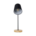 GLOBOSTAR® BARNABY 01573 Μοντέρνο Επιτραπέζιο Φωτιστικό Πορτατίφ με Ντουί 1 x E27 AC 220-240V IP20 - Μαύρο & Μπεζ - Μ15 x Π33 x Υ50cm - Image 5