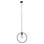 GLOBOSTAR® OMICRON 01578 Μοντέρνο Κρεμαστό Φωτιστικό Οροφής με Ντουί 1 x E27 AC 220-240V IP20 - Μαύρο - Μ33 x Π4 x Υ33cm - Image 2