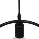 GLOBOSTAR® OMICRON 01578 Μοντέρνο Κρεμαστό Φωτιστικό Οροφής με Ντουί 1 x E27 AC 220-240V IP20 - Μαύρο - Μ33 x Π4 x Υ33cm - Image 6