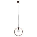 GLOBOSTAR® OMICRON 01579 Μοντέρνο Κρεμαστό Φωτιστικό Οροφής με Ντουί 1 x E27 AC 220-240V IP20 - Χάλκινο - Μ33 x Π4 x Υ33cm - Image 2
