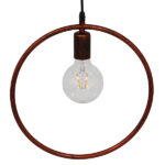 GLOBOSTAR® OMICRON 01579 Μοντέρνο Κρεμαστό Φωτιστικό Οροφής με Ντουί 1 x E27 AC 220-240V IP20 - Χάλκινο - Μ33 x Π4 x Υ33cm - Image 5