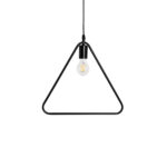 GLOBOSTAR® DELTA 01580 Μοντέρνο Κρεμαστό Φωτιστικό Οροφής με Ντουί 1 x E27 AC 220-240V IP20 - Μαύρο - Μ37 x Π4 x Υ33cm - Image 2