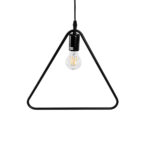GLOBOSTAR® DELTA 01580 Μοντέρνο Κρεμαστό Φωτιστικό Οροφής με Ντουί 1 x E27 AC 220-240V IP20 - Μαύρο - Μ37 x Π4 x Υ33cm - Image 5