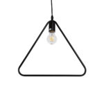 GLOBOSTAR® DELTA 01580 Μοντέρνο Κρεμαστό Φωτιστικό Οροφής με Ντουί 1 x E27 AC 220-240V IP20 - Μαύρο - Μ37 x Π4 x Υ33cm - Image 6