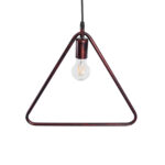 GLOBOSTAR® DELTA 01581 Μοντέρνο Κρεμαστό Φωτιστικό Οροφής με Ντουί 1 x E27 AC 220-240V IP20 - Χάλκινο - Μ37 x Π4 x Υ33cm - Image 5