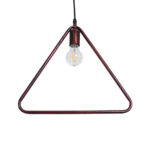 GLOBOSTAR® DELTA 01581 Μοντέρνο Κρεμαστό Φωτιστικό Οροφής με Ντουί 1 x E27 AC 220-240V IP20 - Χάλκινο - Μ37 x Π4 x Υ33cm - Image 6