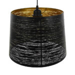 GLOBOSTAR® ACCADEMIA 01584 Μοντέρνο Κρεμαστό Φωτιστικό Οροφής με Ντουί 1 x E27 AC 220-240V IP20 - Μαύρο & Χρυσό - Μ35 x Π35 x Y25cm - Image 4