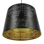 GLOBOSTAR® ACCADEMIA 01584 Μοντέρνο Κρεμαστό Φωτιστικό Οροφής με Ντουί 1 x E27 AC 220-240V IP20 - Μαύρο & Χρυσό - Μ35 x Π35 x Y25cm - Image 6