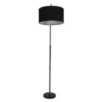 GLOBOSTAR® IMPERIAL 01587 Μοντέρνο Επιδαπέδιο Φωτιστικό με Ντουί 1 x E27 AC 220-240V IP20 - Μαύρο - Μ100 x Π34 x Υ187cm - Image 3