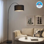 GLOBOSTAR® IMPERIAL 01587 Μοντέρνο Επιδαπέδιο Φωτιστικό με Ντουί 1 x E27 AC 220-240V IP20 - Μαύρο - Μ100 x Π34 x Υ187cm - Image 2