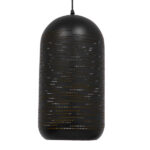 GLOBOSTAR® JANIS 01591 Μοντέρνο Κρεμαστό Φωτιστικό Οροφής με Ντουί 1 x E27 AC 220-240V IP20 - Μαύρο & Χρυσό - Μ20 x Π20 x Υ41cm - Image 4