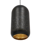 GLOBOSTAR® JANIS 01591 Μοντέρνο Κρεμαστό Φωτιστικό Οροφής με Ντουί 1 x E27 AC 220-240V IP20 - Μαύρο & Χρυσό - Μ20 x Π20 x Υ41cm - Image 6