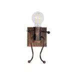 GLOBOSTAR® LITTLE MAN 01592 Μοντέρνο Φωτιστικό Τοίχου - Απλίκα με Ντουί 1 x E27 AC 220-240V IP20 - Χάλκινο - Μ12 x Π19 x Υ17cm - Image 5